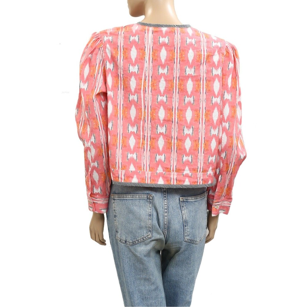 Kerri Rosenthal Morgan Ikat Beau-Lero in Multi Jacket Top Ikat Cotton L 280937 - Picture 5 of 8